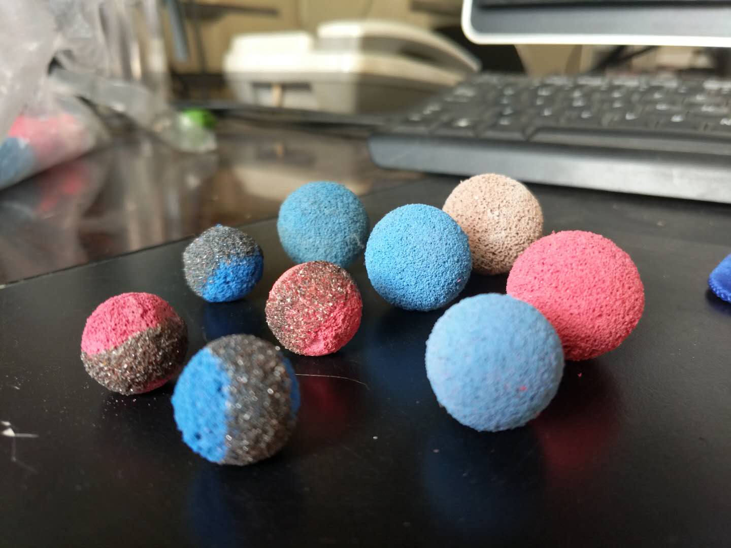 海綿膠球，金剛砂膠球